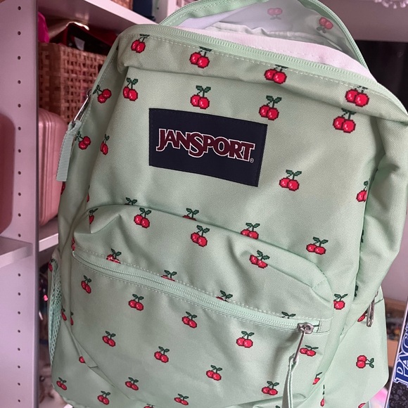 JanSport Cross Town 8 Bit Cherries Backpack - Picture 3 of 5